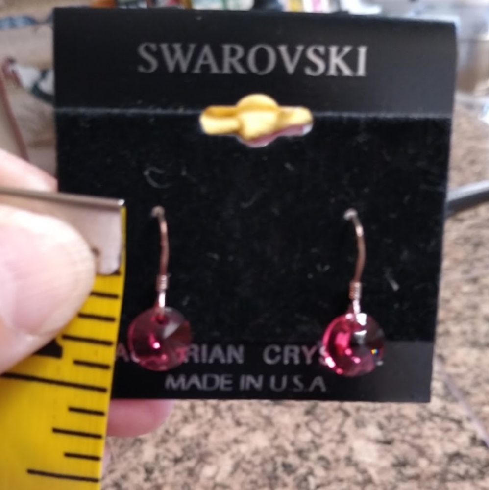 NWT SWAROVSKI CRYSTAL EARRINGS - Picture 3 of 3